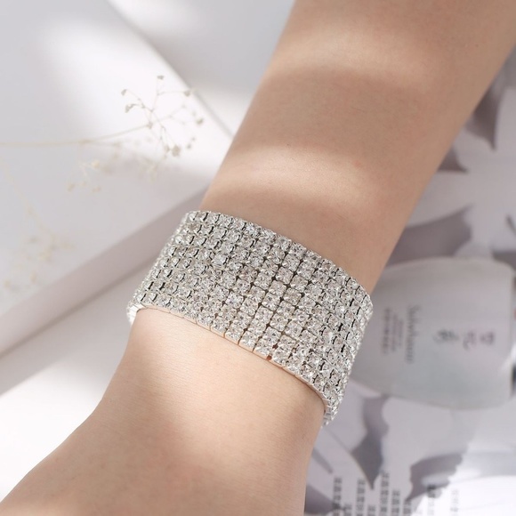 Rhinestone Stretch Stacking Bracelets - Picture 8 of 8